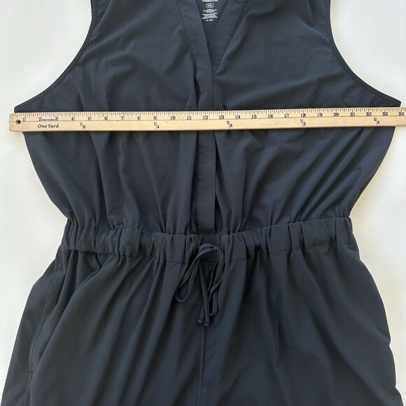 Girlfriend Collective Stretch Woven Athletic Romper Black Size Small $92 - Picture 4 of 8